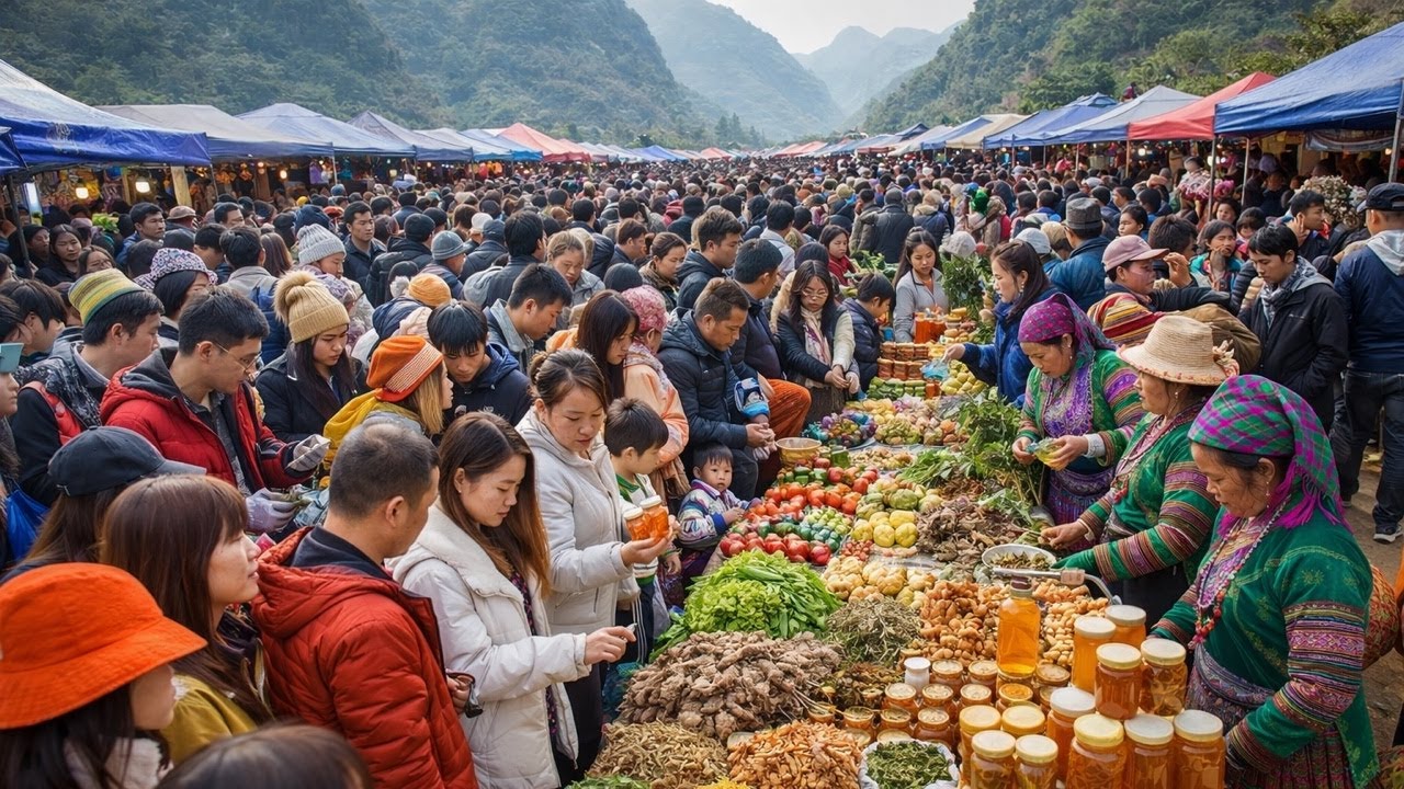 🔴 Trực tiếp: Khai Xuân Chợ Phiên Bắc Hà - Vỡ Trận - Dân Vẫn Nghỉ Tết Mà Khách Du Lịch Đông Kín