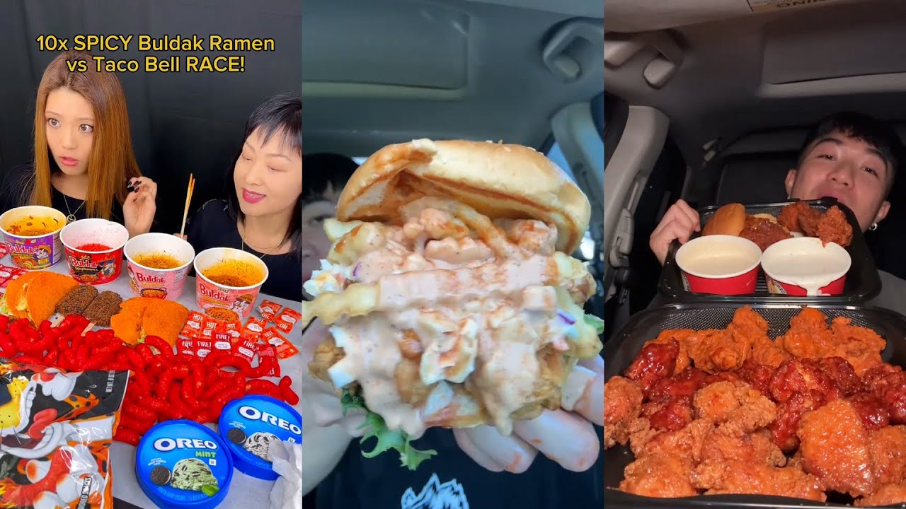NEW FEBRUARY TikTok Mukbang Compilation 😋😍 | KFC , Burger King , Domino’s Pizza , McDonald's & More!