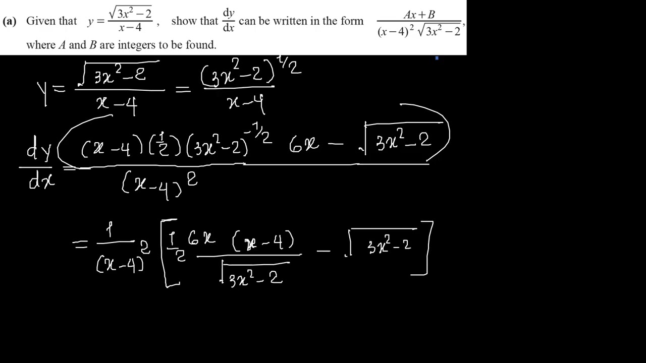 The square root of ... and  find A and B