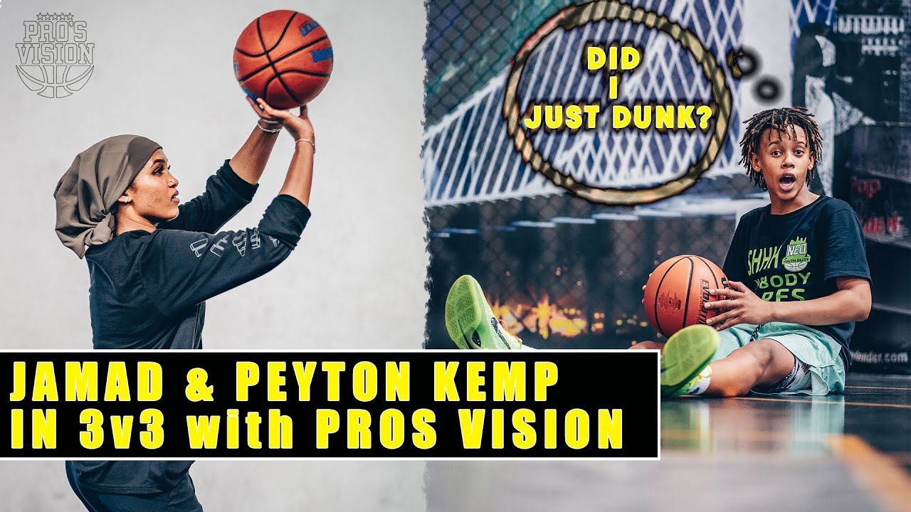Peyton Kemp & Jamad Play in 3v3 with Pros Vision + FULL WORKOUT
