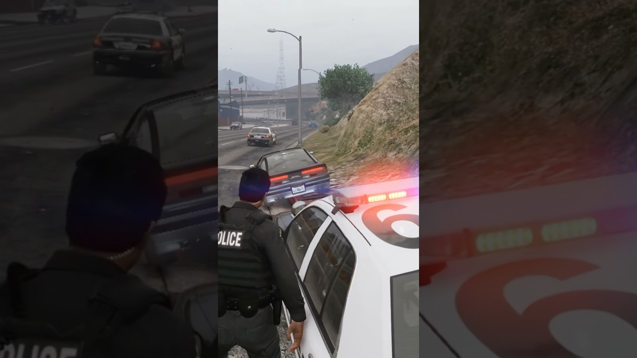 Suspect pulls gun on traffic stop #lspdfrroleplay #gta #fivem #mods #gta5clips