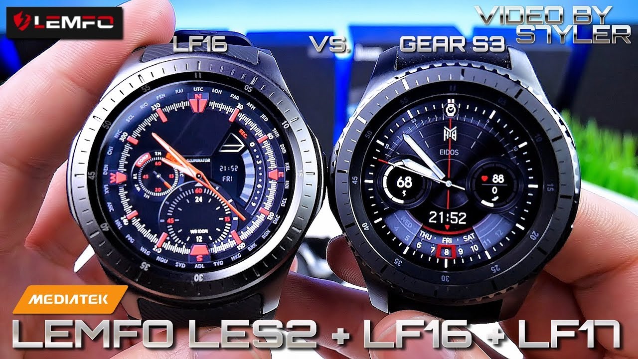 China Smartwatches? LEMFO LES2 + LF16 + LF17 ⌚ (Unboxing & Hands-on) vs. Samsung S3 Gear Frontier