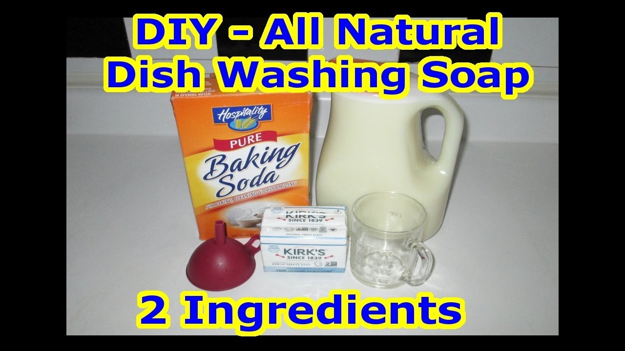 DIY Simple Dish Washing Soap - Only 2 Ingredients - All Natural Dish Soap - No Borax No Soda