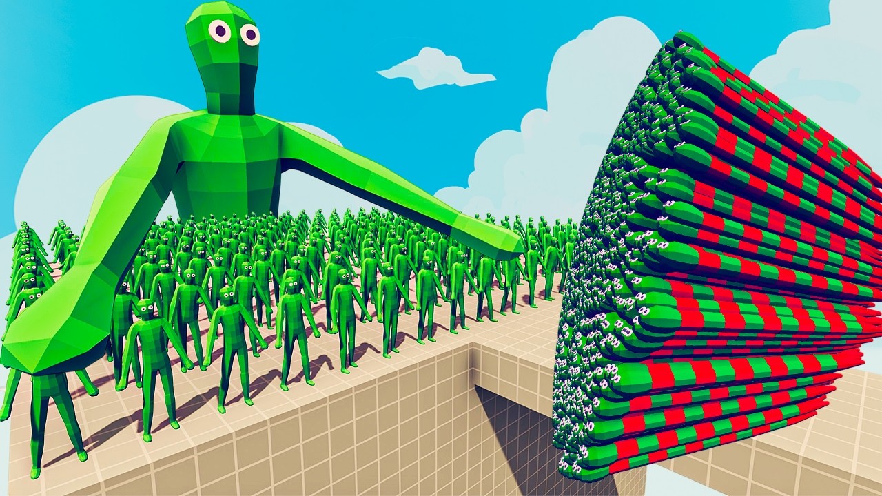 200x ZOMBIE + 1x GIANT vs EVERY GOD - Totally Accurate Battle Simulator TABS