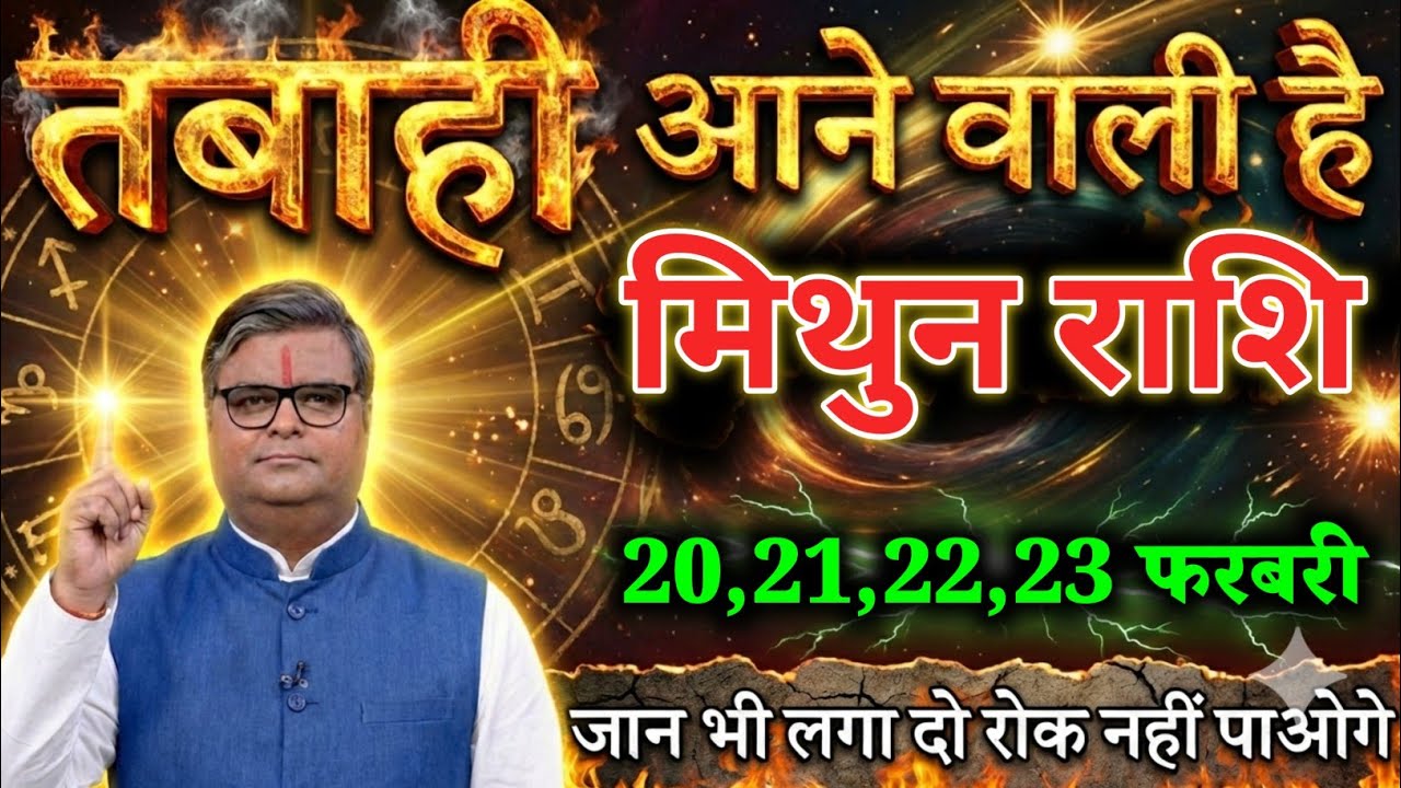मिथुन राशि वालों 19,20,21,22 फरबरी तबाही आने वाली है  जान भी लगा दो रोक नहीं पाओगे।Mithun Rashi