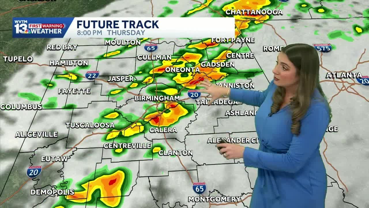 Tracking return of rain and storms to the Alabama weather forecast Thursday, Cloudy & mild weekend
