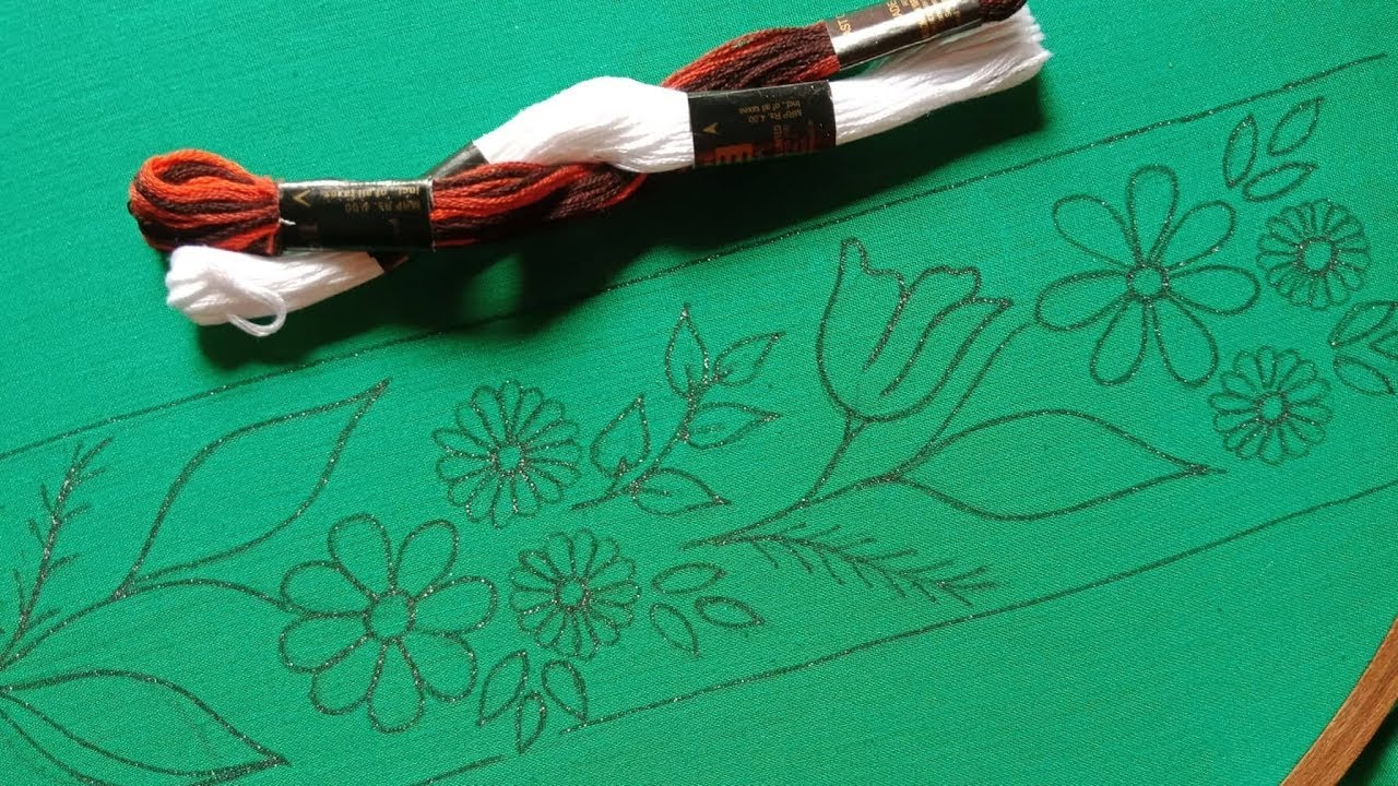 অত্যাধুনিক ফুলকারি ডিজাইনে বর্ডার লাইন-33, Latest & Designer Border Design by Hand Embroidery