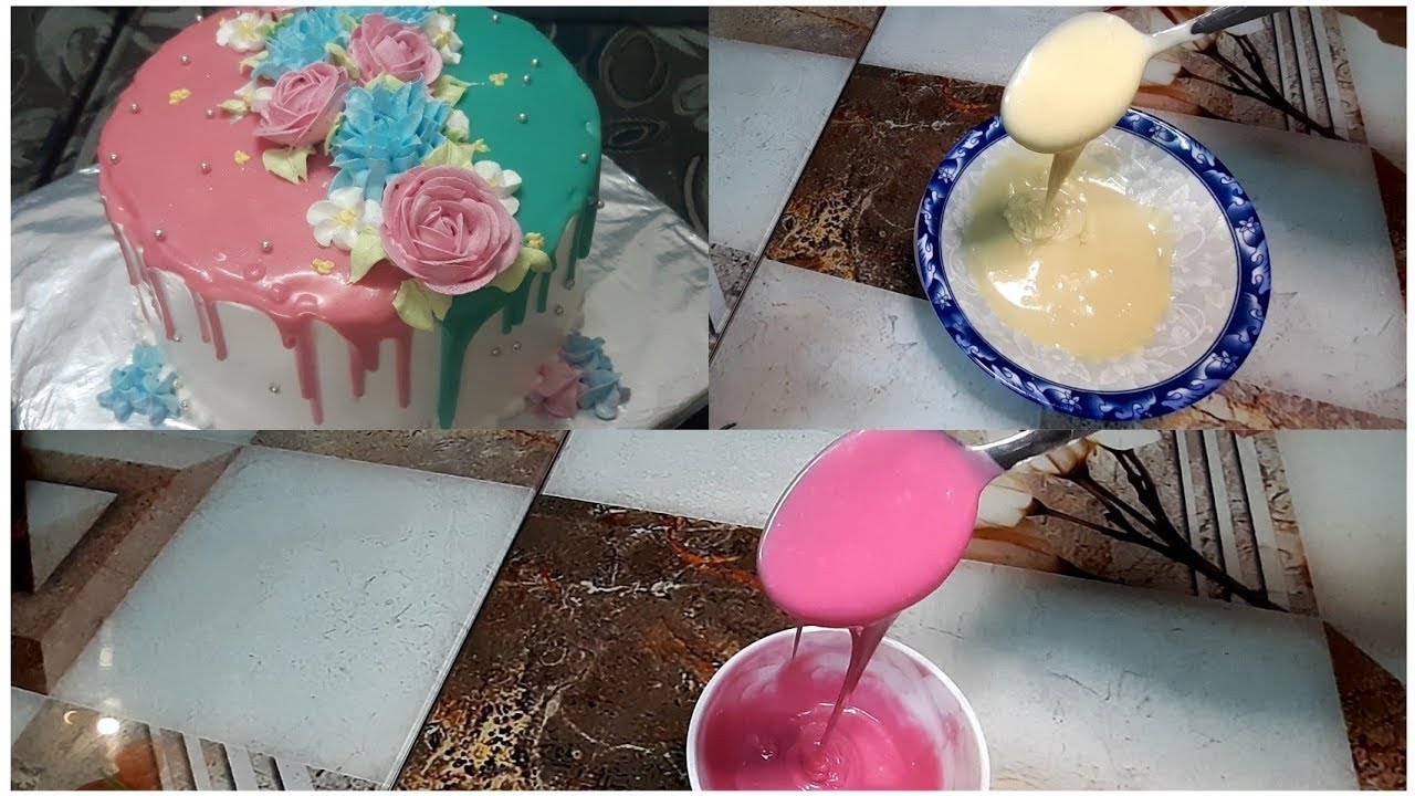 جناش الشوكولاتة البيضاء اللامع بدون كريمة