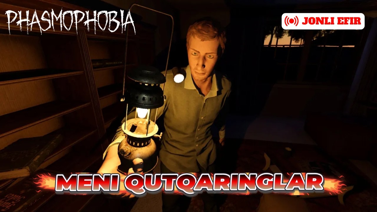 🔴 Horror Menga Emas… Lekin Phasmophobia’ga Kirib Qoldim! / PHASMAPHOBIA / 1- QISM / JONLI EFIR