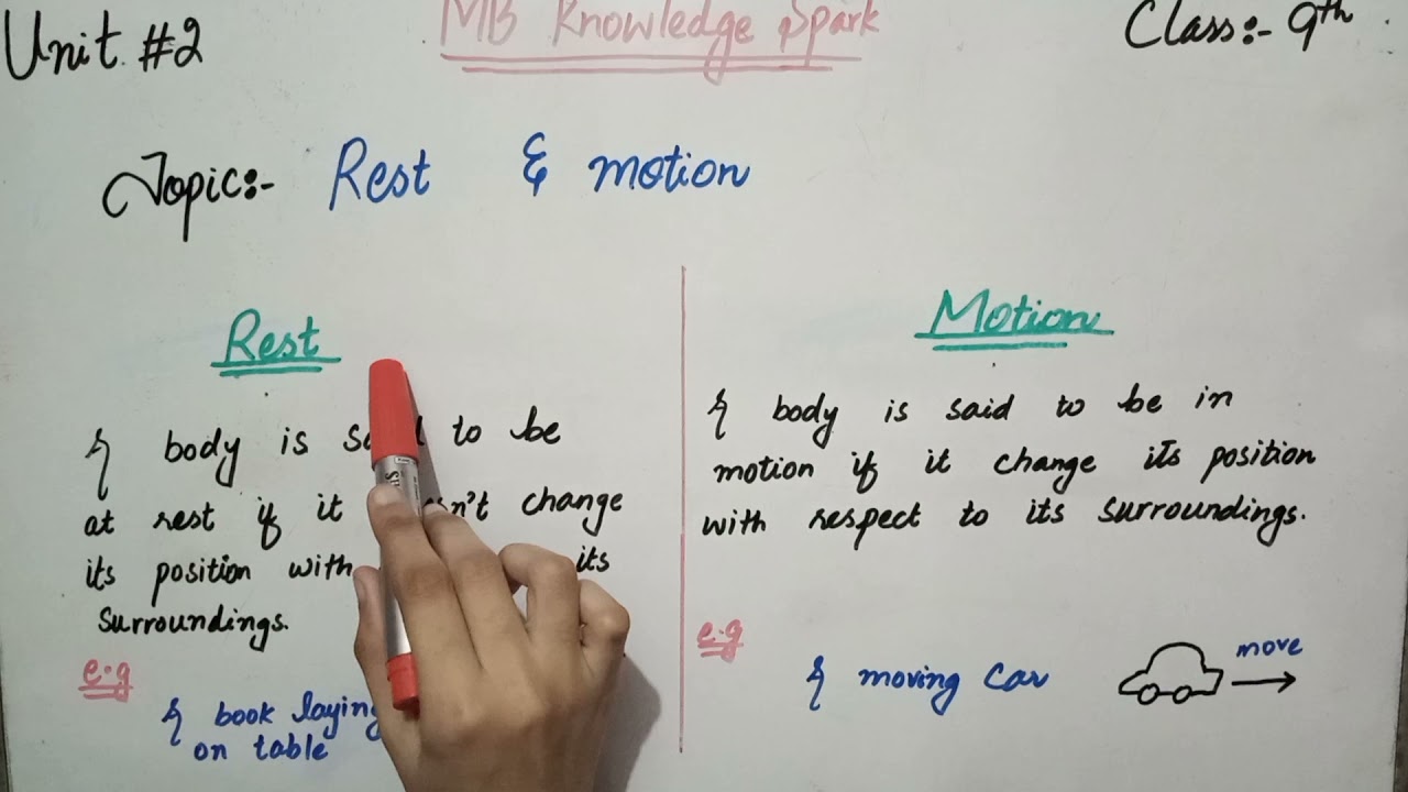 kinematics/ rest and motion class 9 physics/relationship of rest and motion/9 class physics/chp # 2