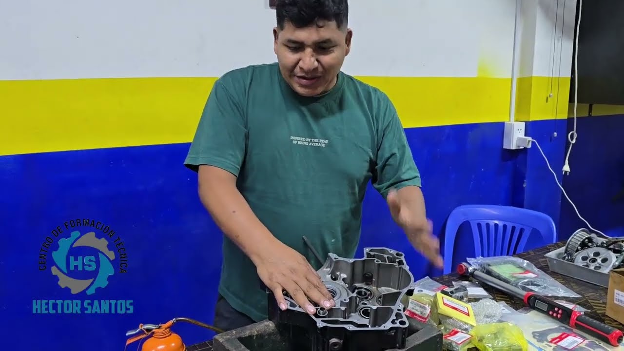 Armado de la caja de cambio y volante HONDA CBR250CC