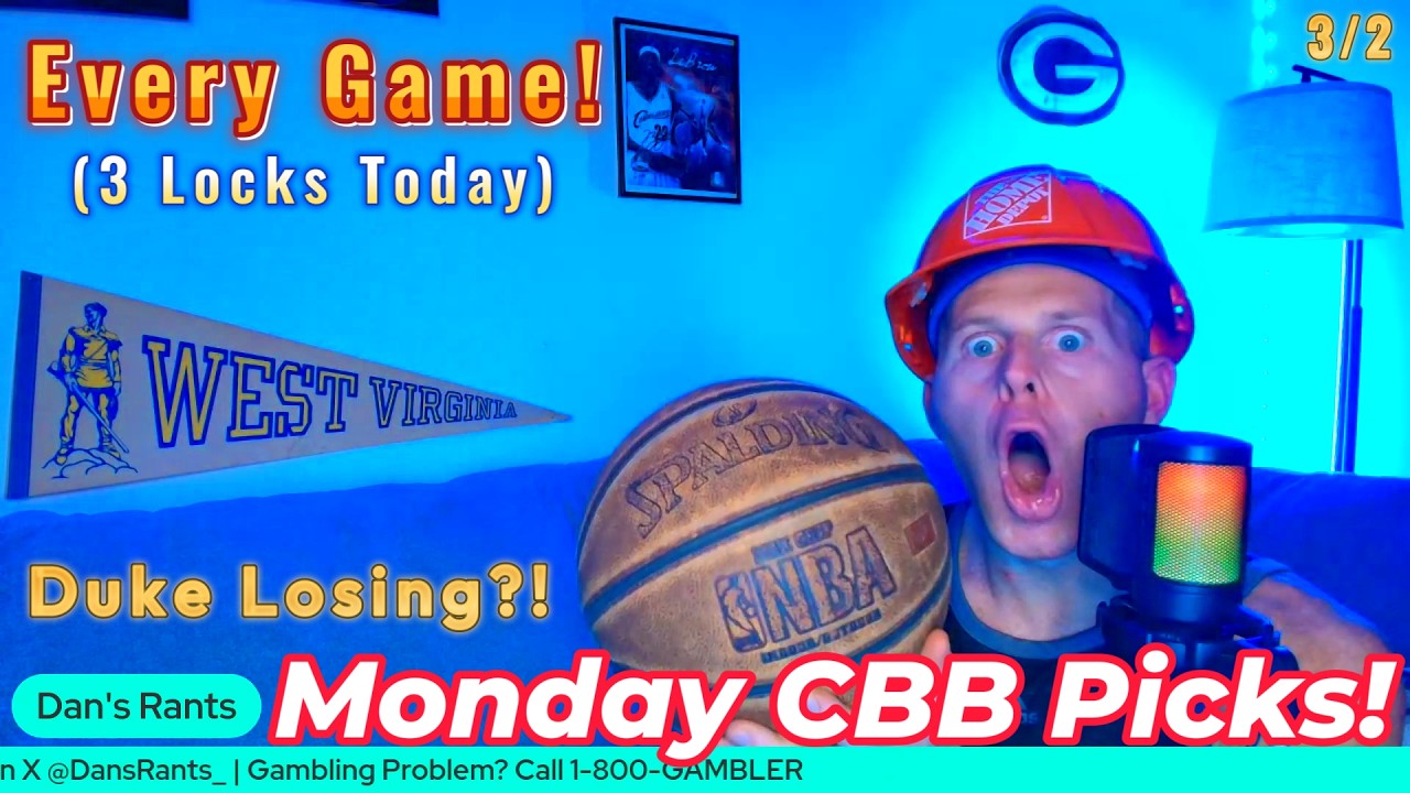 College Basketball Picks (EVERY GAME) - Monday, March 2cd | 3 LOCKS!