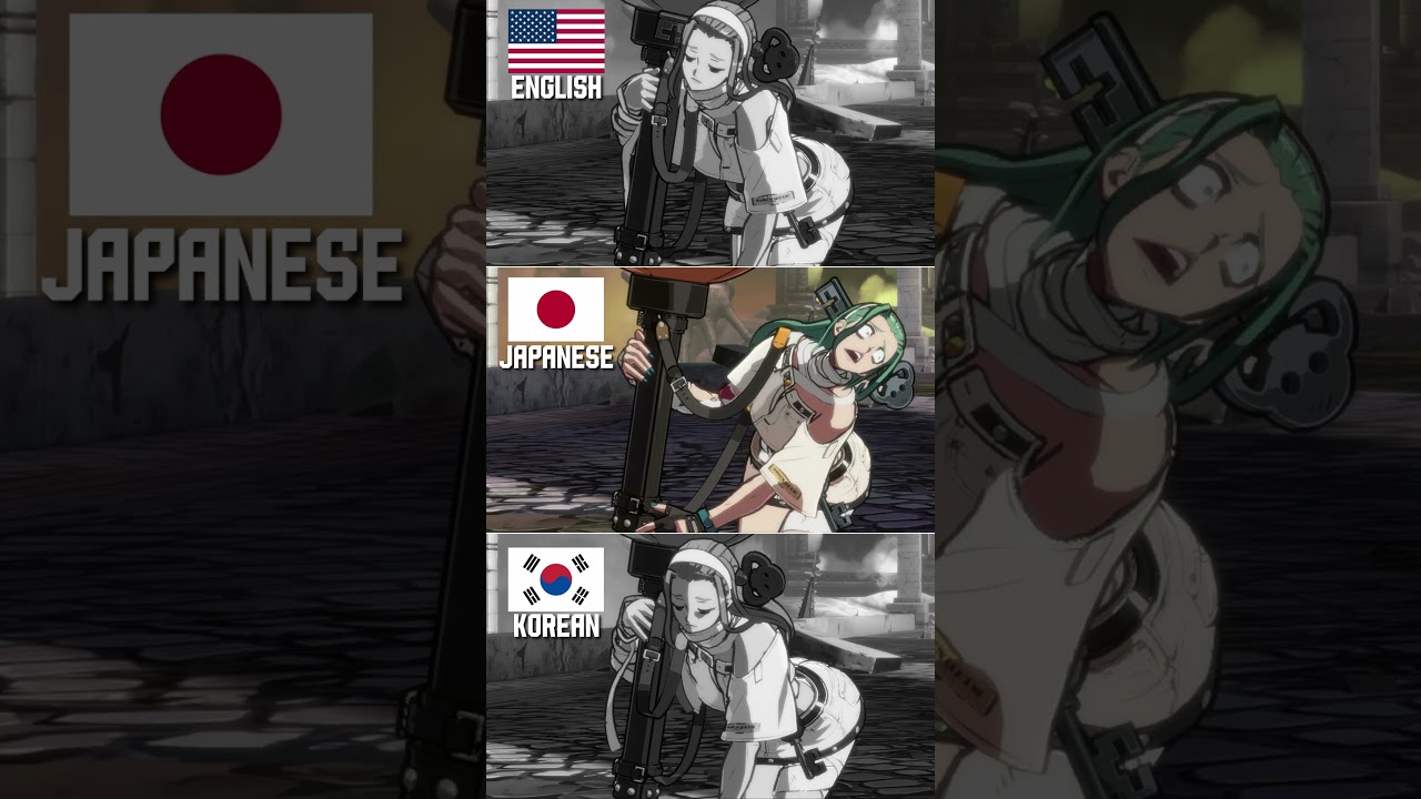 Guilty Gear -Strive- A.B.A Taunt ENG vs JP vs KRN #GuiltyGear #Strive #A.B.A #shorts
