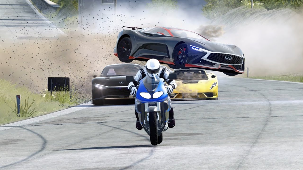 Suzuki TL1000R vs Infiiti Vision GT, Hennessey Venom F5, Nissan GT-R, Mercedes-Benz Vision EQXX