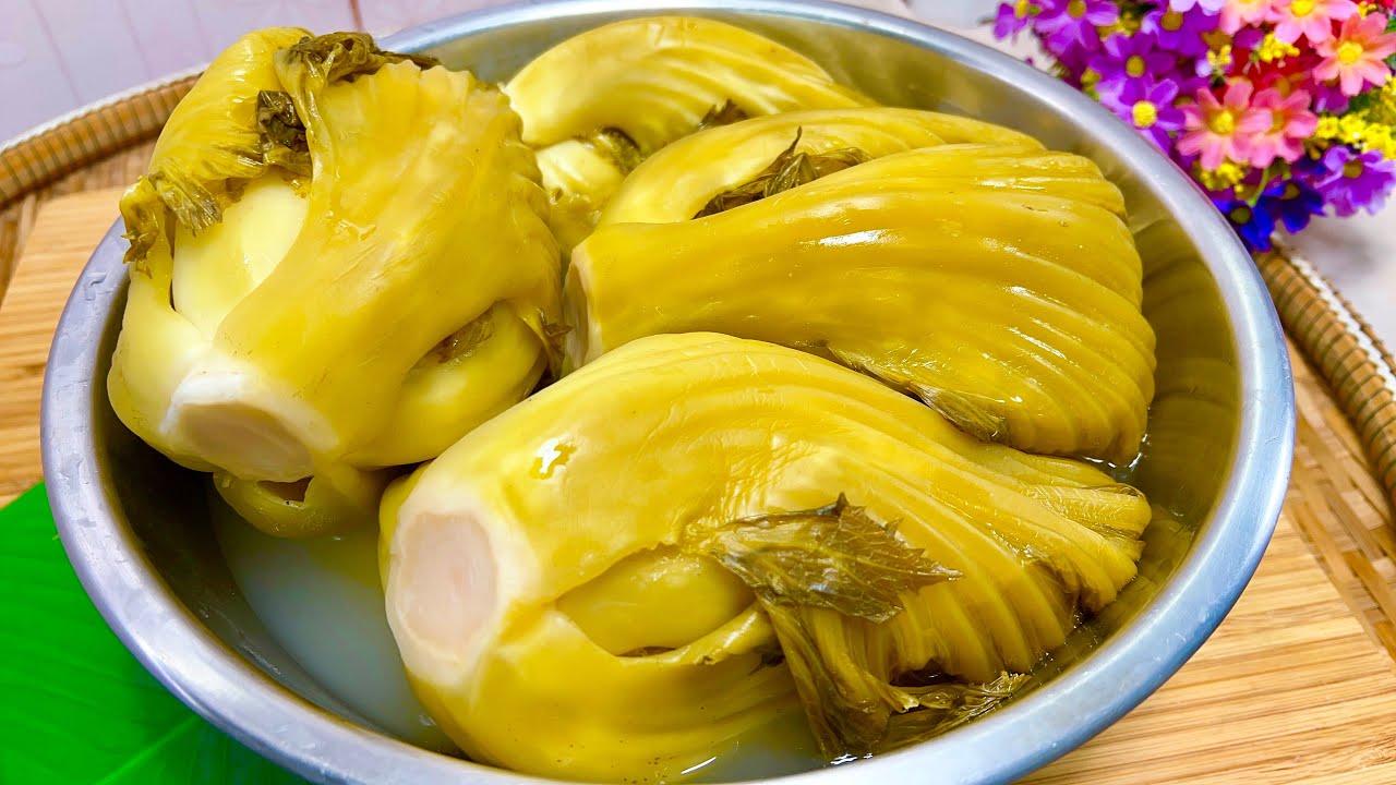 ผักกาดเขียวดองแบบหัว ปลอดภภัยไร้สาร! กรอบอร่อยเปรี้ยวดีสีสวย