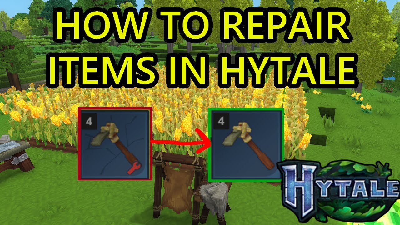 В Hytale: Как чинить предметы. Как создать ремонтный набор и руководство по ремонту в Hytale с со...