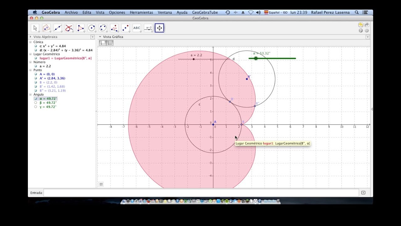 Generando curvas con GeoGebra. Cardioide.