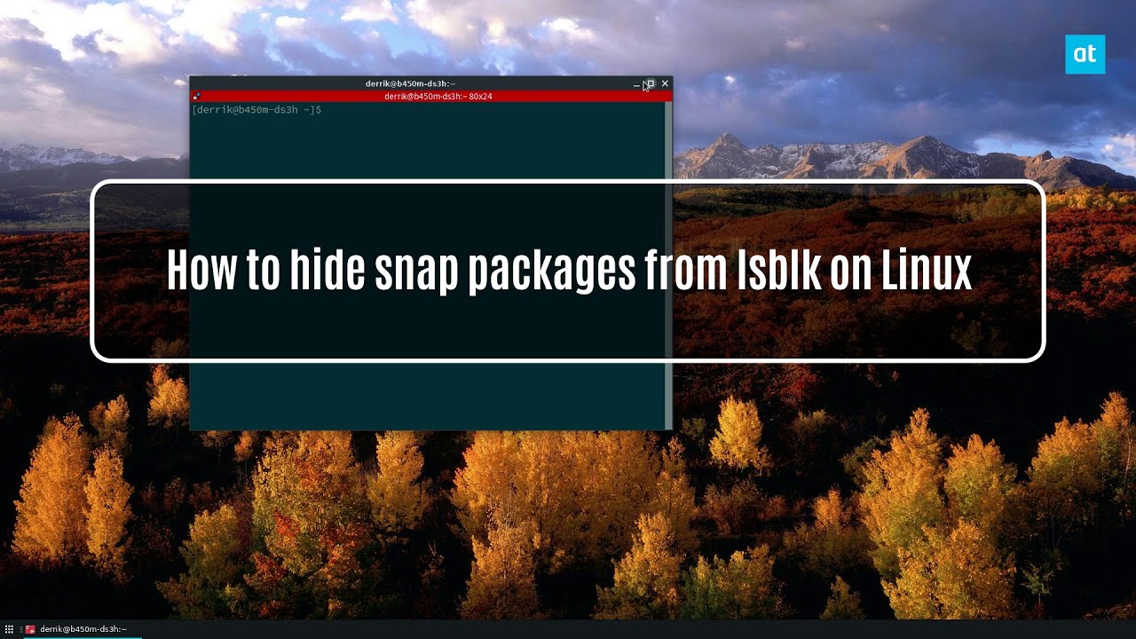 How to hide snap packages from lsblk on Linux