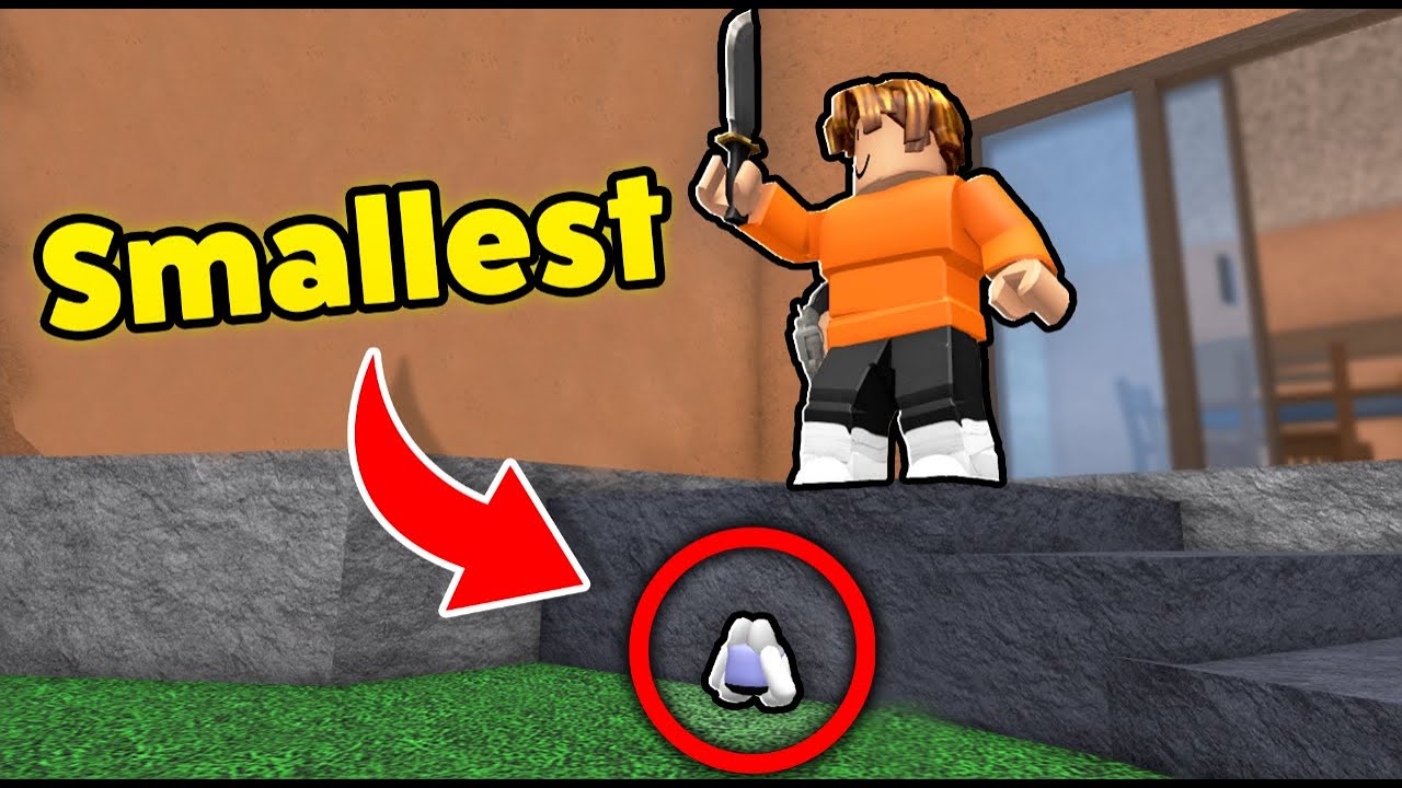 Cheating in MM2 with the SMALLEST avatar ever.. (Roblox)