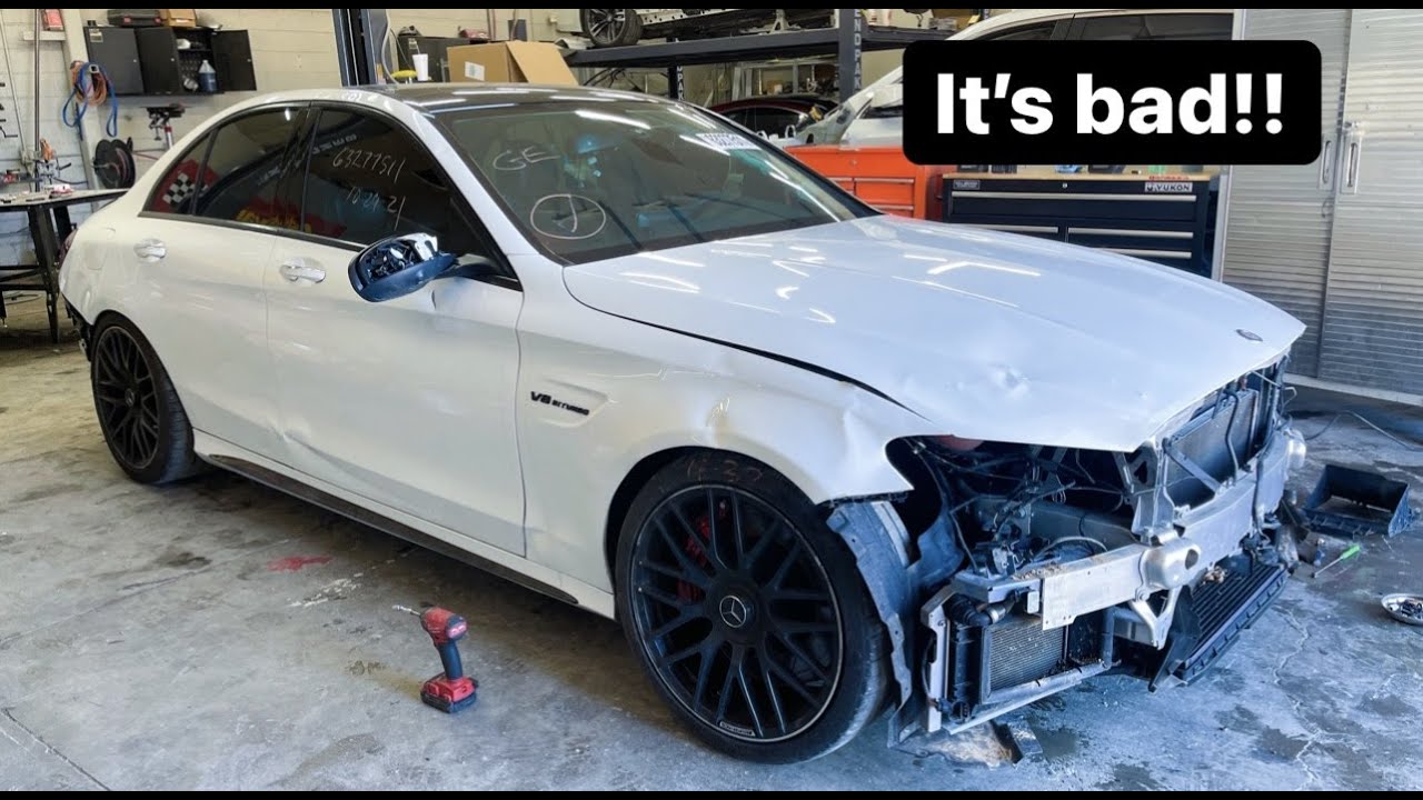 The Totaled C63S AMG Had Hidden Frame Damage! Its bad!! Do We Need @Vtuned ?