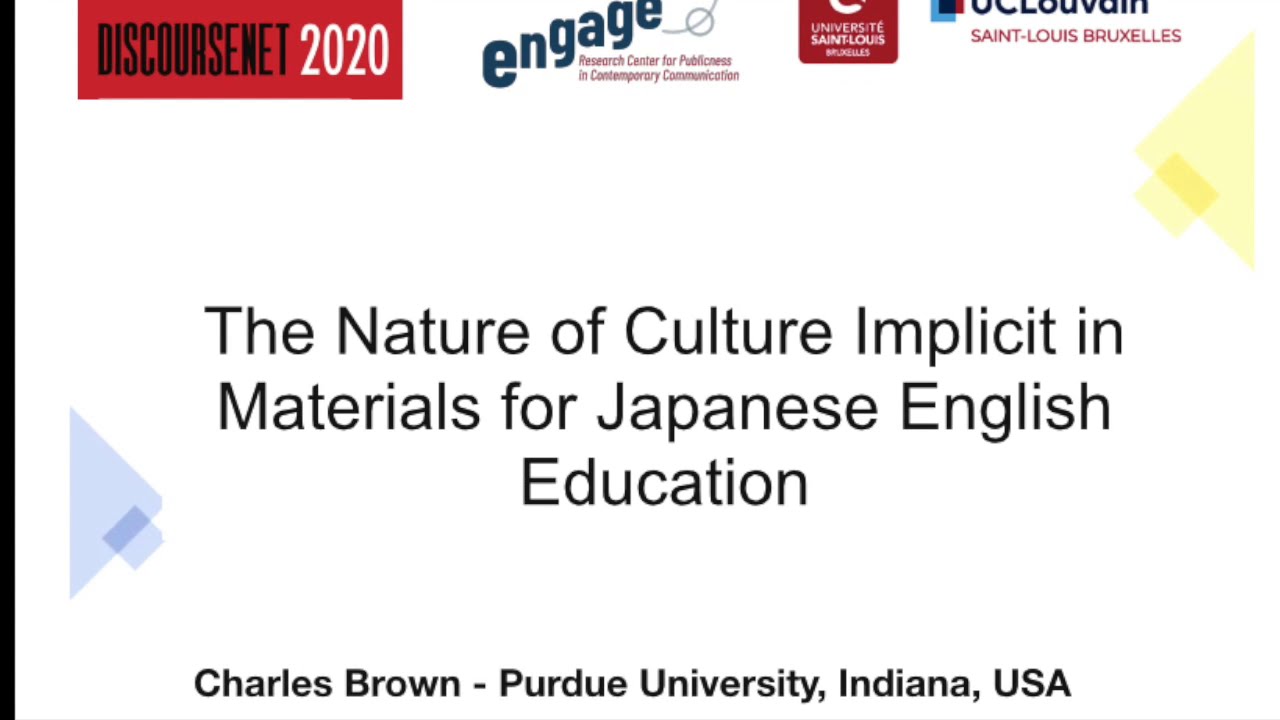 DN24 Conference - Charles Brown: The Nature of Culture Implicit in Materials for Japanese English...