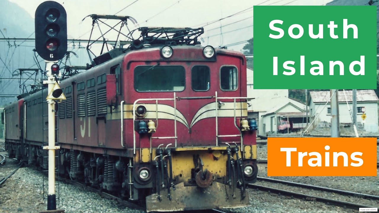 Trains in the South Island NZ, 1991 | The Southerner | EO class electrics | West Coast