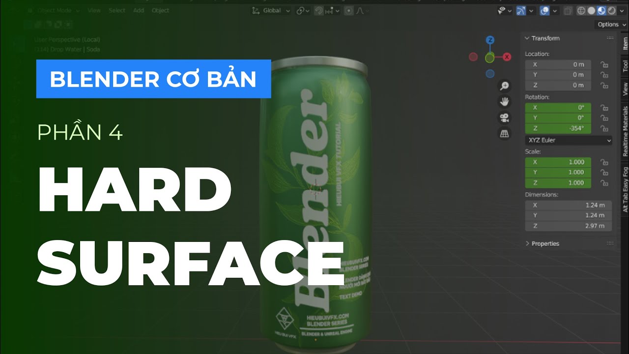 Blender Cơ Bản - Phần 4: Hard Surface Modeling ( Blender Tutorial )