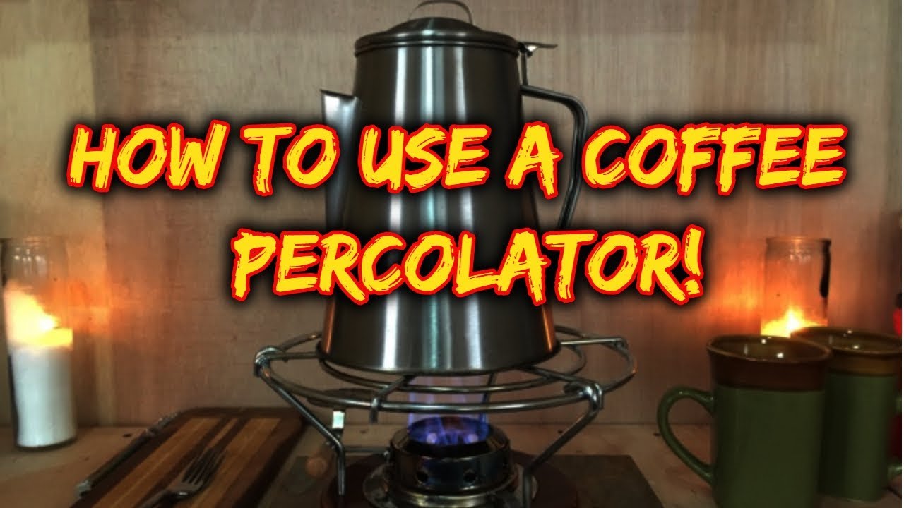 Using a coffee percolator on an alcohol stove.