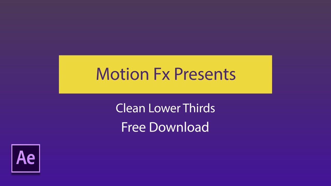 *FREE* 2D Lower Thirds Pack (Ae Template) Motion Fx Designs