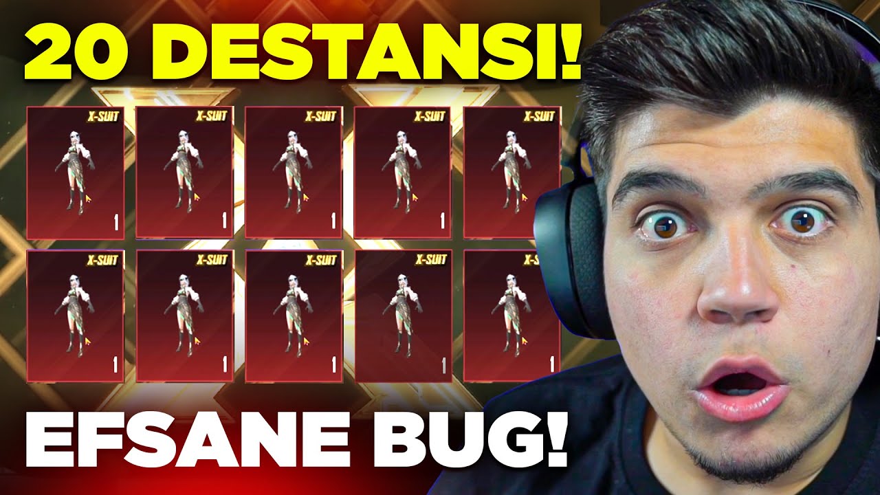 OYUNUN EFSANE BUGU! 😮 20 TANE DESTANSI ÖĞE ÇIKARDIM! | PUBG Mobile
