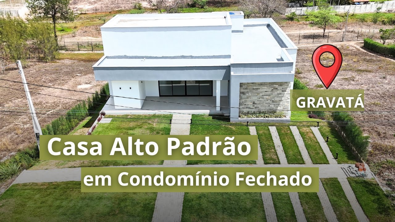 CASA DE ALTO PADRÃO EM GRAVATÁ PE | 4 SUÍTES | ESPAÇO GOURMET SEPARADO | R$ 1,5 MILHÃO