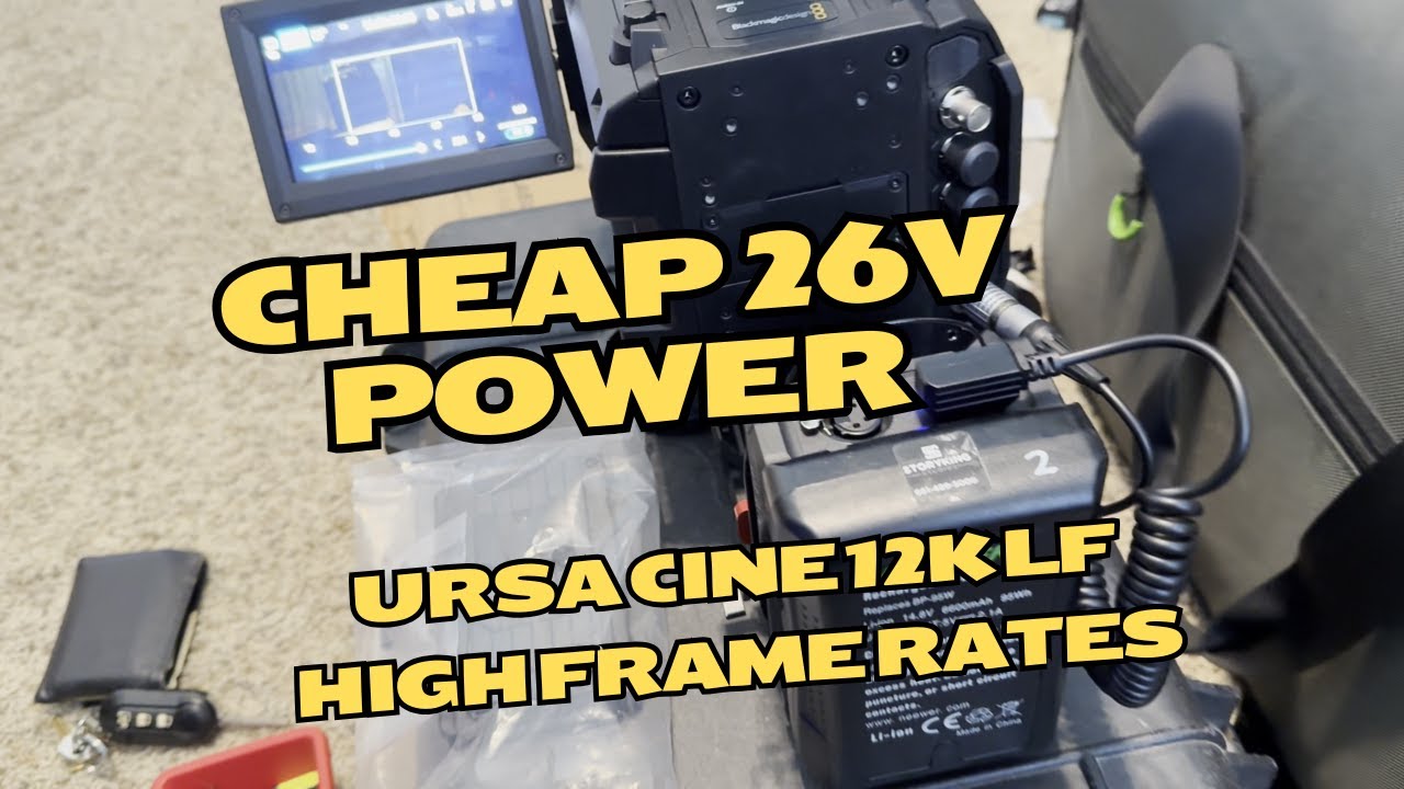 Blackmagic URSA Cine 12K LF Body - Cheap 26v Nanlite V-Mount Battery Adapter