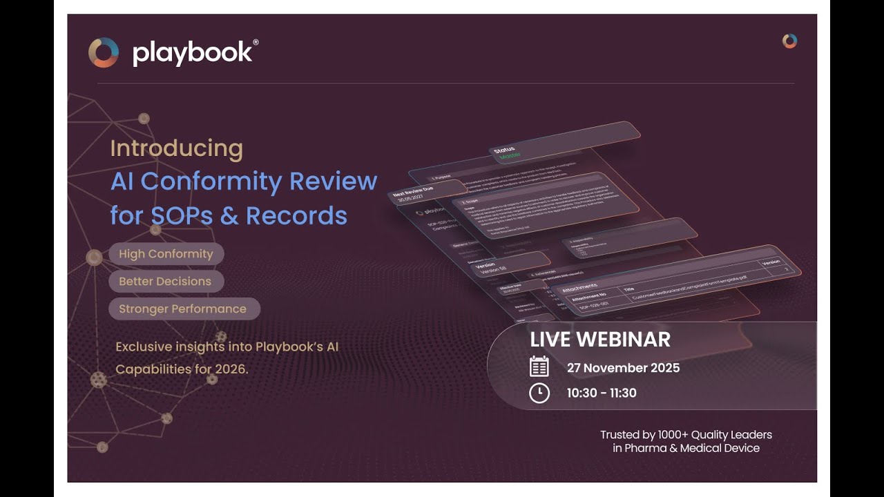 Introducing Playbook's AI Conformity Review for SOPs & Records