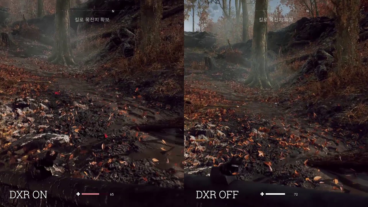 Comparison DXR(RTX) wih Non-DXR, Battlefield 5