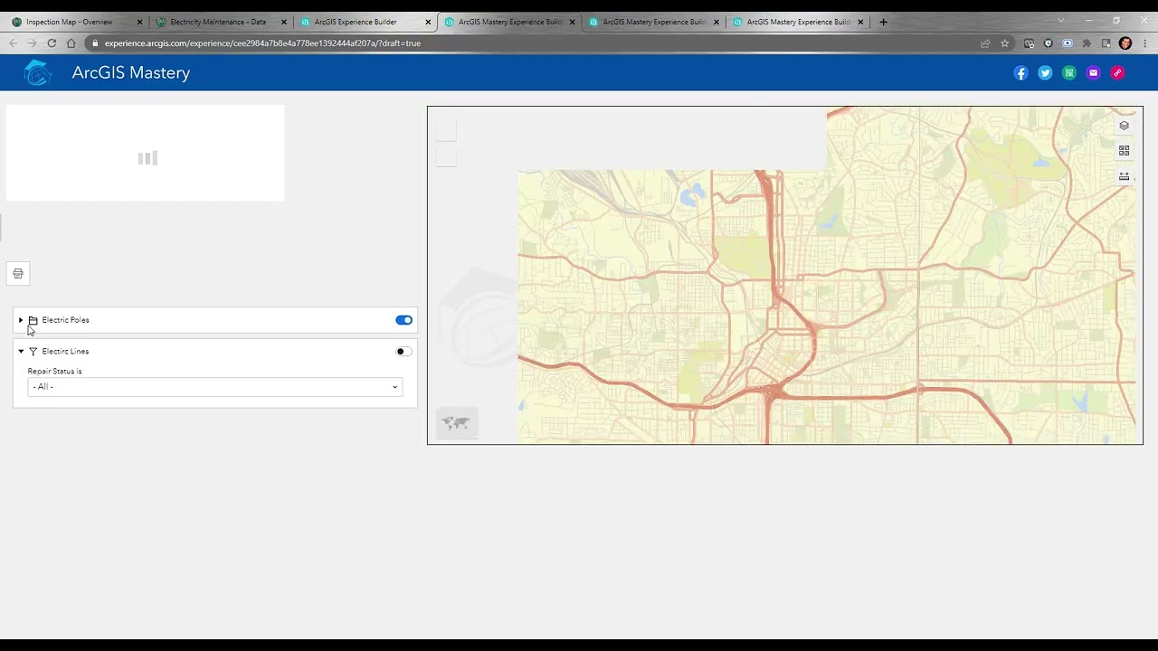 Добавить виджеты 4/7 — ArcGIS Experience Builder