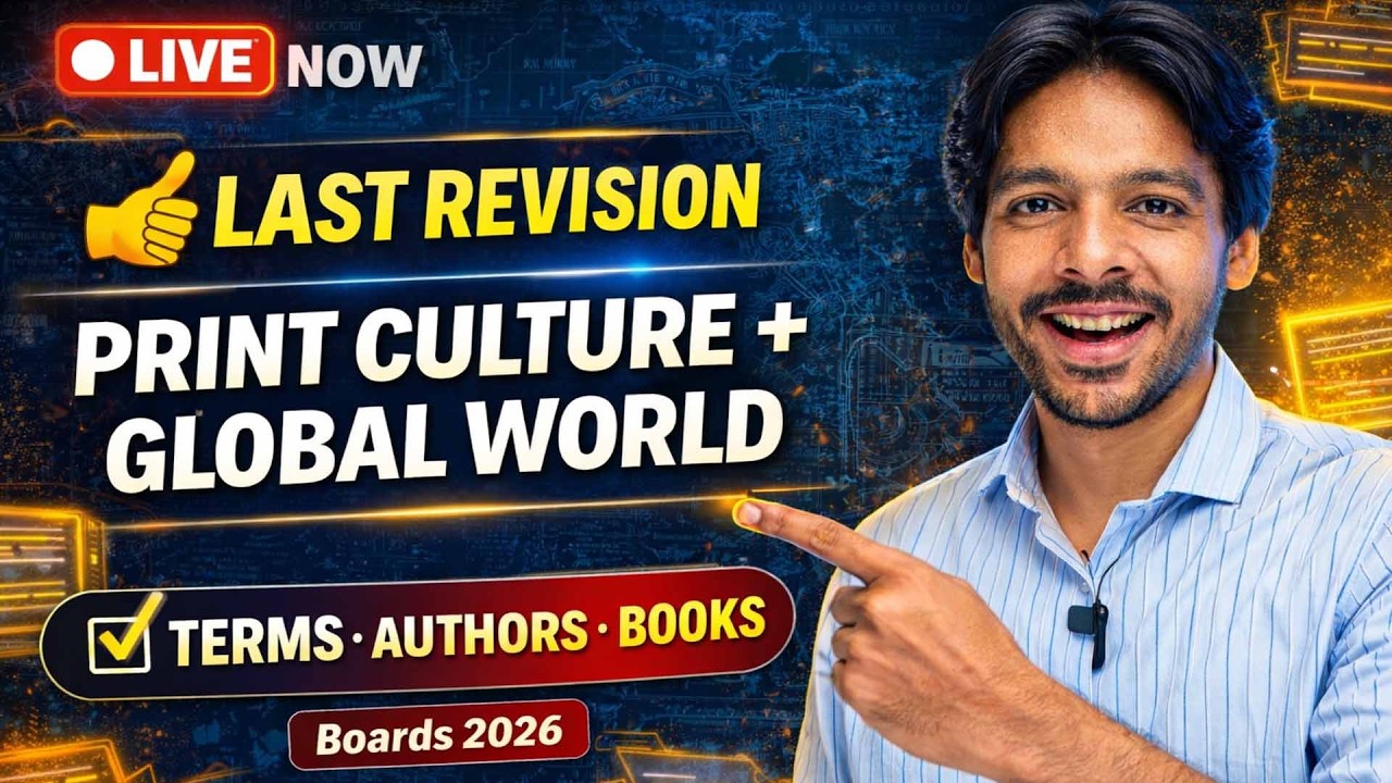 🔴 Last Revision: Print Culture & Global World | Terms, Authors & Books | Class 10 Boards 2026 LIVE