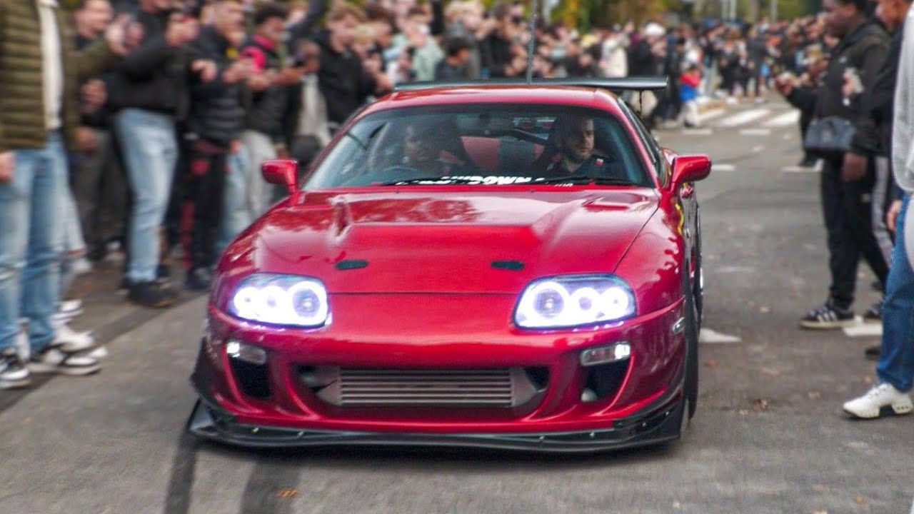 Modified Cars Leaving Car Show, CHAOS, POLICE! (900HP Supra, 1000HP Supra, TT 370Z, Widebody NSX)