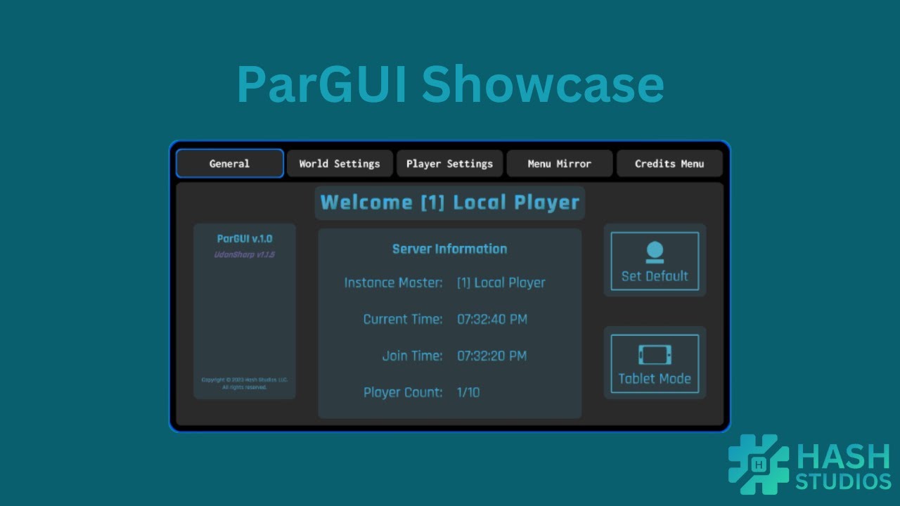 ParGUI Showcase  [UdonSharp] [SDK3] [PC Showcase]