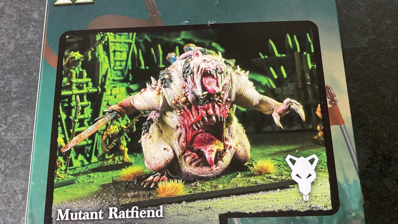 Kings of War Ratkin Mutant Ratfiend by Mantic Games, unboxing.