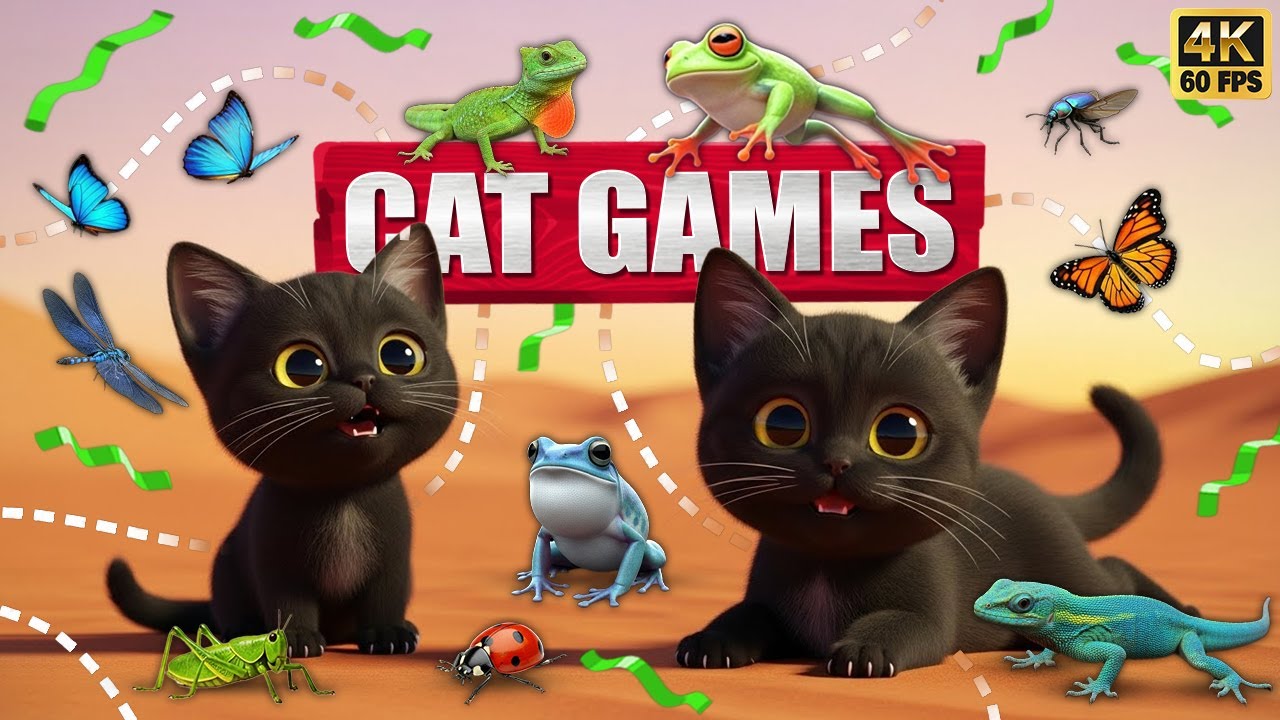 CAT GAMES 🐾3D Game for Cats | Video for Cats  – Ultimate CAT TV 