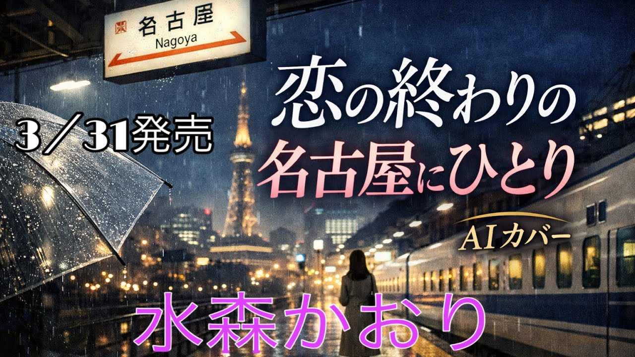 【新曲】恋の終わりの名古屋にひとり｜水森かおり（AI演歌）