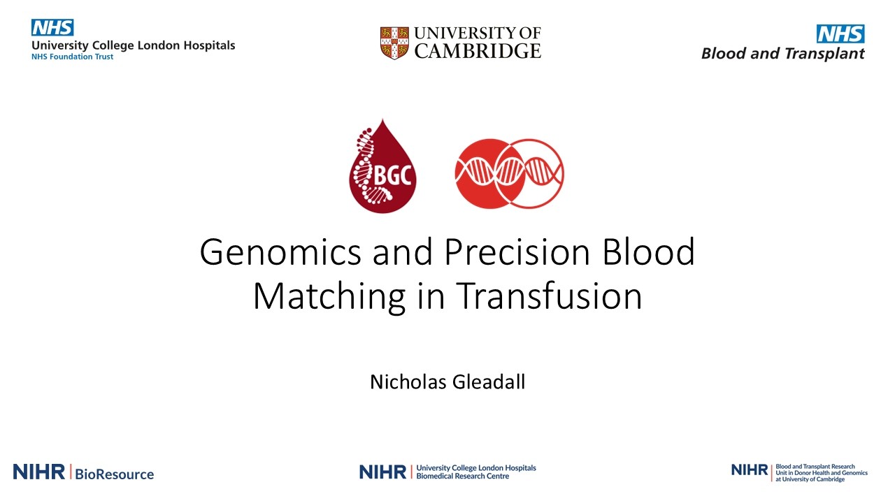 Genomics and Precision Blood Matching in Transfusion