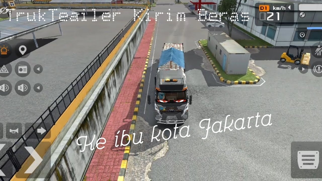Setelah dari sumedang, lanjut kirim Beras ke ibu kota jakarta, truk hino trailer, truk simulator