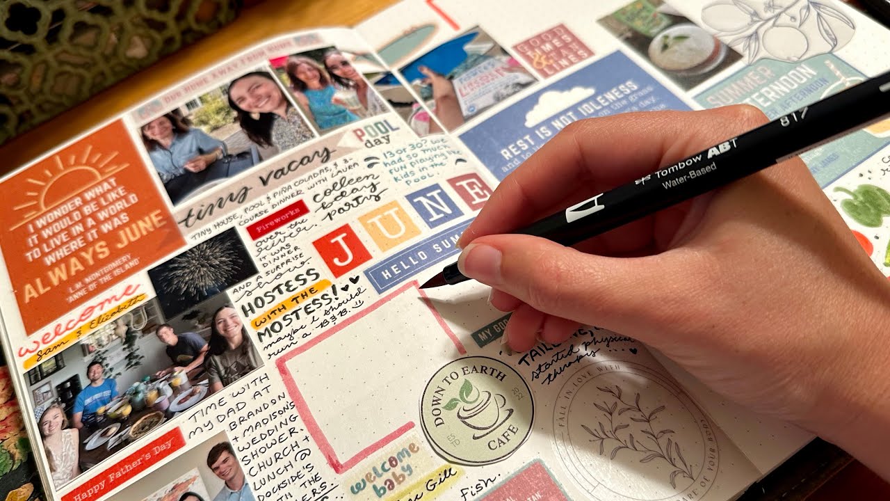 MONTHLY JOURNAL WITH ME | June Memories #monthlyjournalingclub