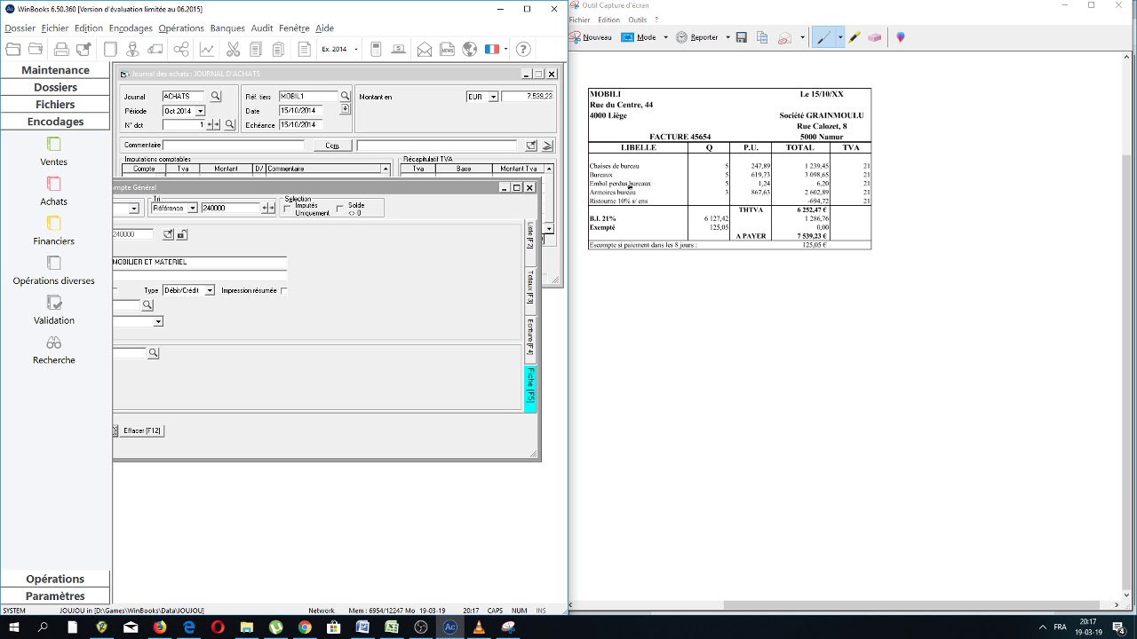 Comment passer DANS WINBOOKS une facture d'achat avec escompte ET REMISE