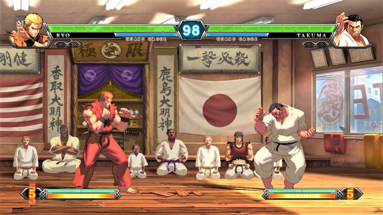 Ryo Sakazaki vs Takuma Sakazaki (Hardest AI) - KOF XIII