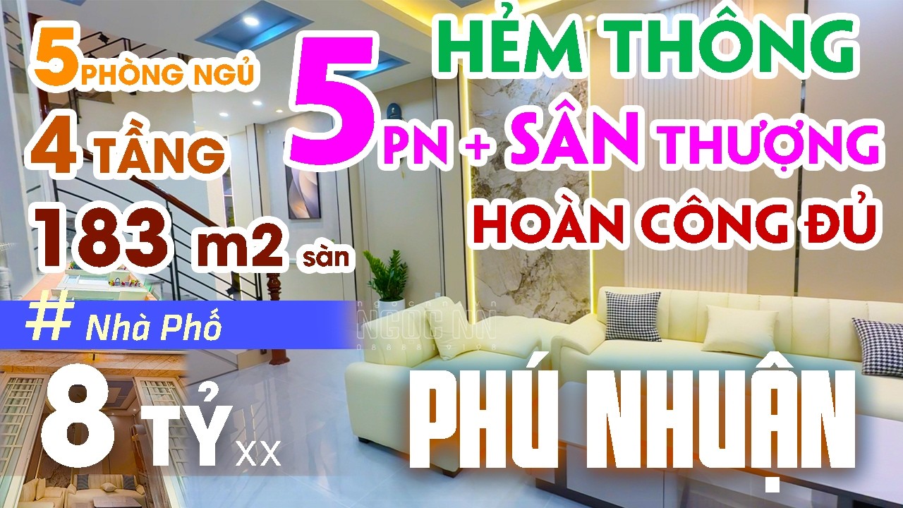 Bán Nhà Thích Quảng Đức Phú Nhuận, Nhà Đẹp Phú Nhuận - 4Tầng - 5PN- Sân Thượng Chill #bannhaphunhuan