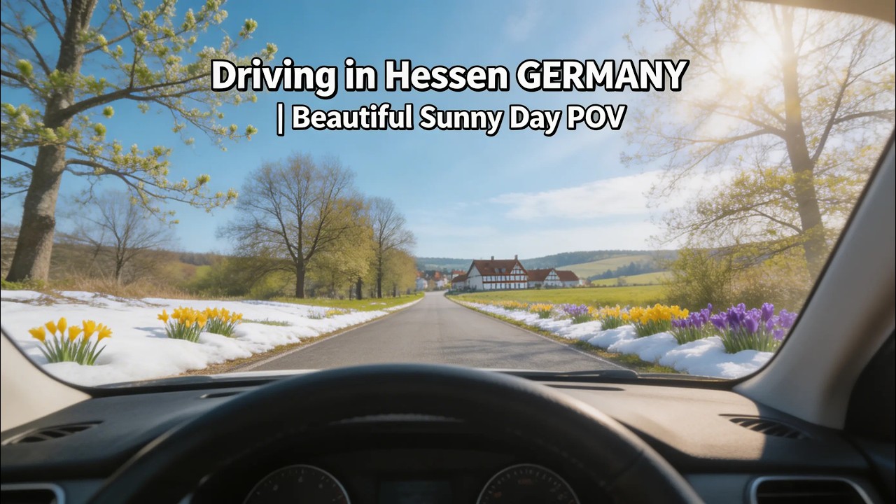 Calm Daytime Driving in Hessen GERMANY | Front View ☀️🚗✨