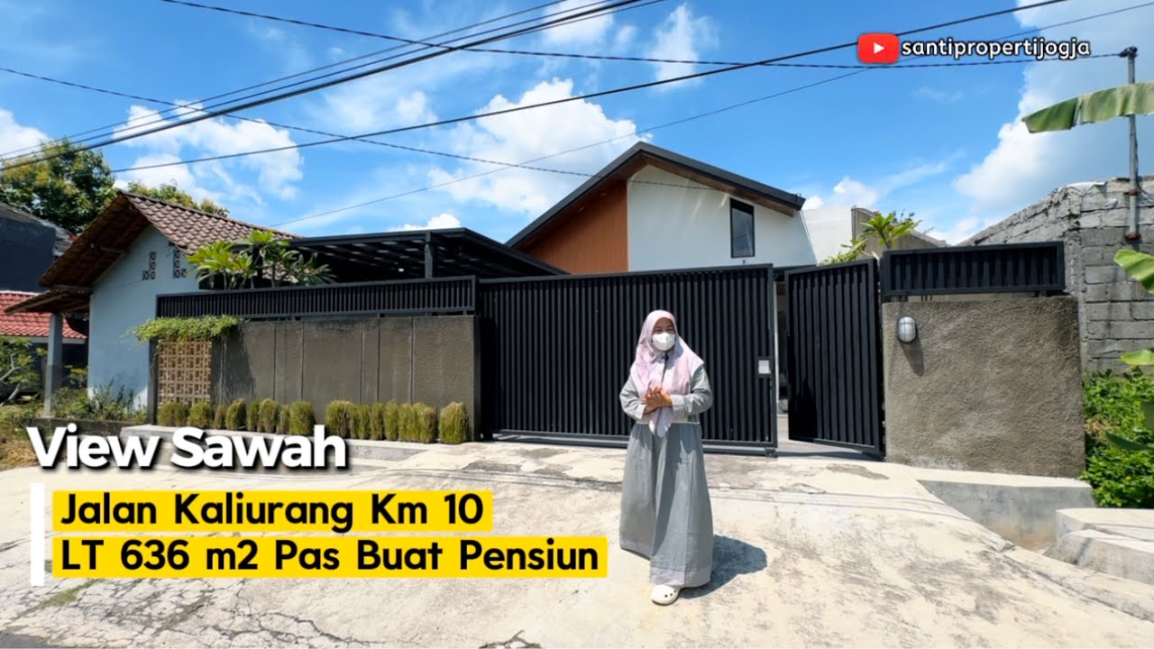 RUMAH LUAS 636 m2 VIEW SAWAH DI JAKAL KM 10 DEKAT TENGKLENG GAJAH, PASAR GENTAN dan KAMPUS UII
