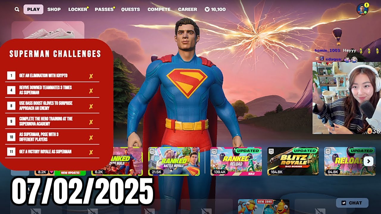 Checking out the new Superman content in Fortnite! 🦸‍♂️